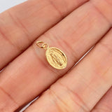 Dije Vigen Milagrosa 0.4gr / 1/2 in / Oro Amarillo 18K &