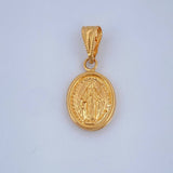 Dije Vigen Milagrosa 0.75gr / 3/4 in / Oro Amarillo 18K &