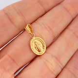 Dije Vigen Milagrosa 0.75gr / 3/4 in / Oro Amarillo 18K &