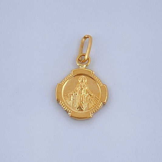 Dije Virgen Milagrosa 0.35gr / 1/2 in / Oro Amarillo 18K &