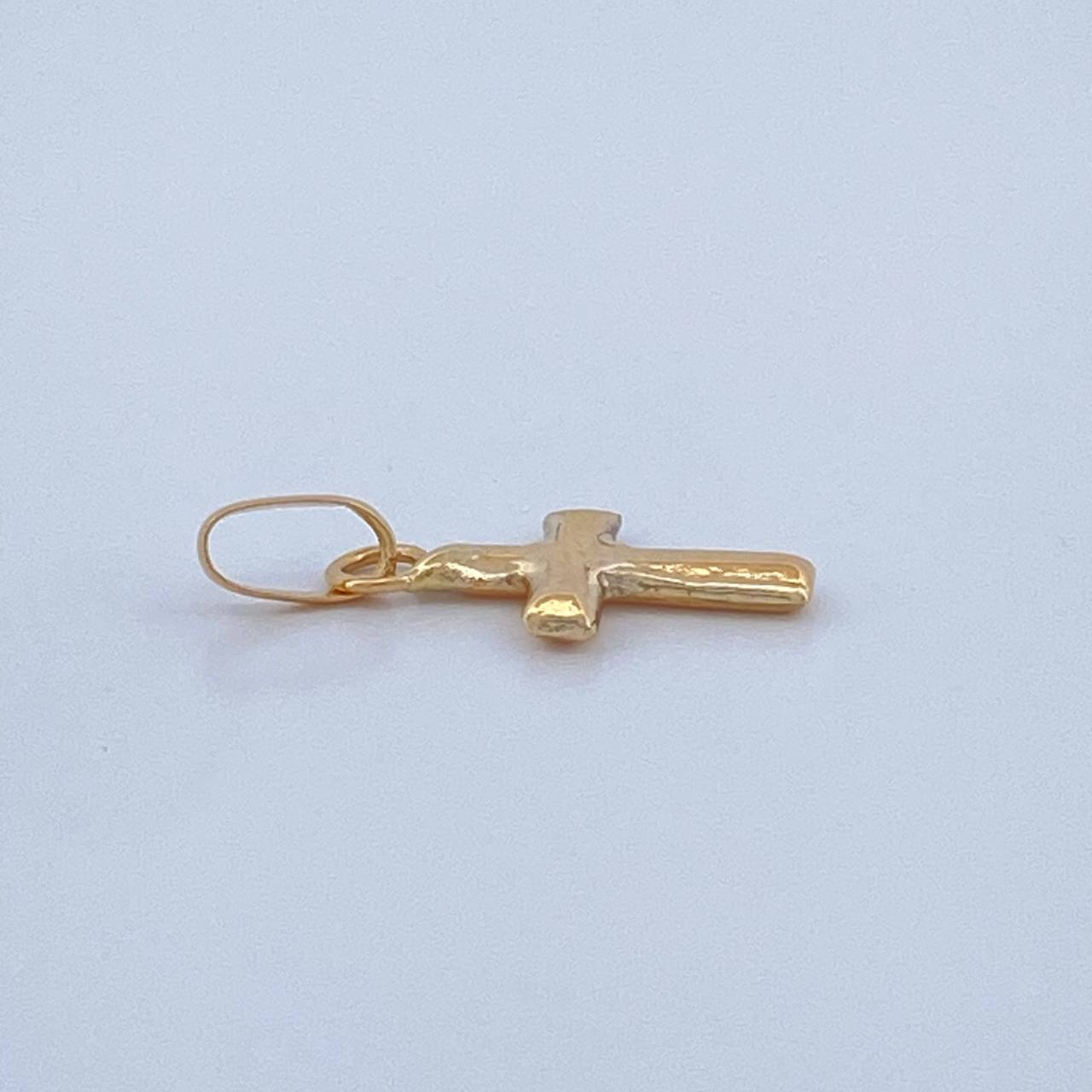 Dije Cruz 0.15gr / 1/2 in / Oro Amarillo 18K &