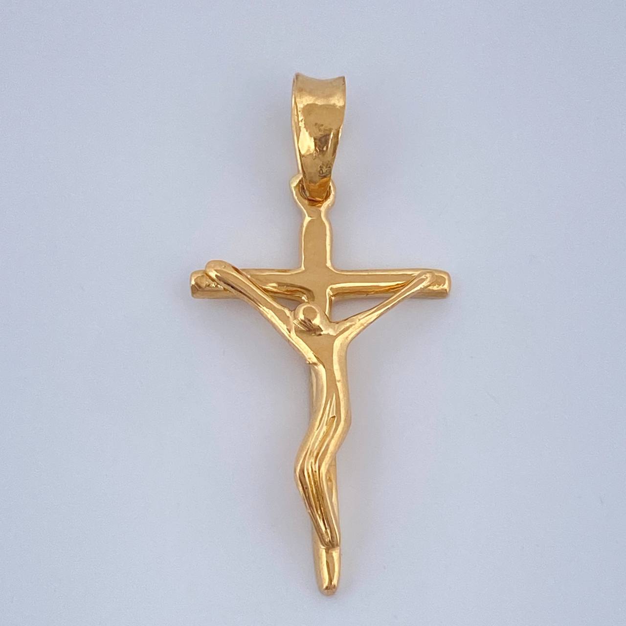 Dije Cruz Cristo 1.25gr / 1 1/4 in / Oro Amarillo 18K &
