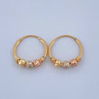 Candongas Trio 0.95gr / 1/2 in / Tres Oros 18K &