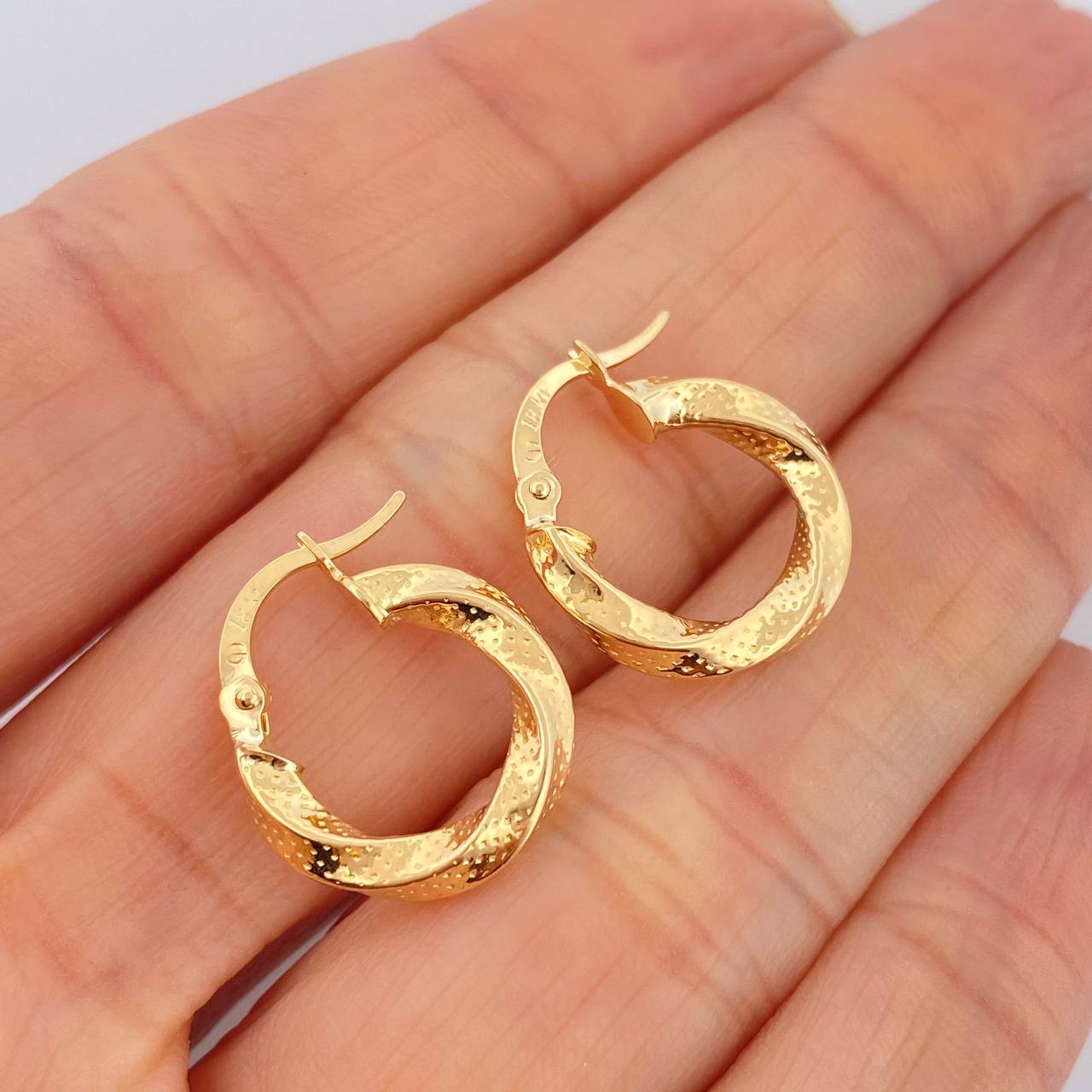 Candongas Yuli 1.7gr / 3/4 in / Oro Amarillo 18K &