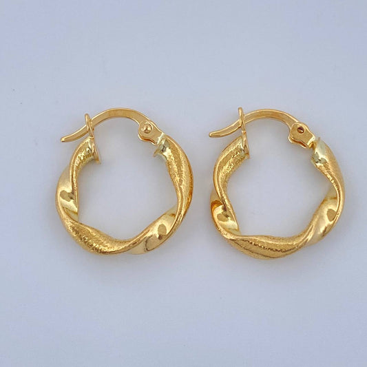 Candongas Alesia 1.3gr / 3/4 in / Oro Amarillo 18K &