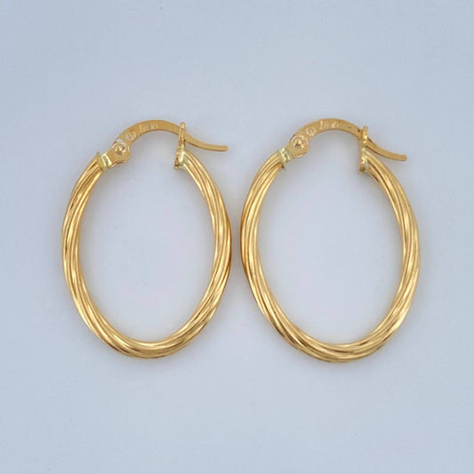 Candongas Arielle 1.4gr / 1 in / Oro Amarillo 18K &