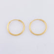 Hoop Earrings Smooth Ring 0.45g / 1/2 in 18K Yellow Gold