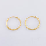 Hoop Earrings Smooth Ring 0.45g / 1/2 in 18K Yellow Gold