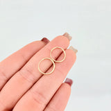 Hoop Earrings Smooth Hoop 0.55gr / 1/2 in / Yellow 18K Gold