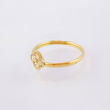 Anillo Trebol Diamantado 1.2gr / T8 3/4 / Oro Amarillo Nac.Esp. 18K
