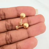 Stud Earrings Bead 0.75gr / 7mm Yellow Gold 18K %