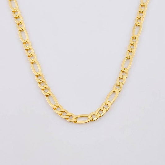 Cadena Figaro 6.3g / 24 in / 3.3mm Oro Amarillo 18K