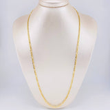 Cadena Figaro 3.75g / 24 in / 3.4mm Oro Amarillo 18K