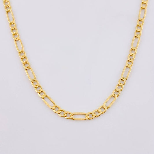 Cadena Figaro 2.75g / 24 in / 2.4mm Oro Amarillo 18K