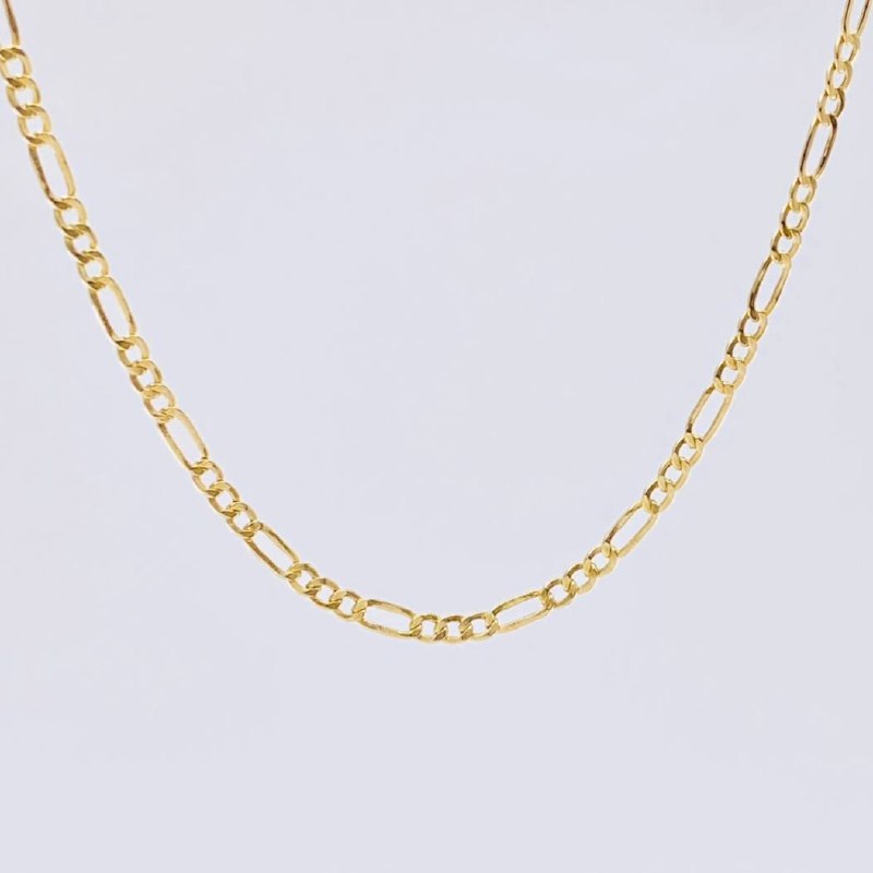 Cadena Figaro 2.75g / 24 in / 2.4mm Oro Amarillo 18K