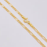 Cadena Figaro 2.7g / 24 in / 2.4mm Oro Amarillo 18K