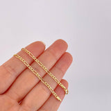 Cadena Figaro 2.7g / 24 in / 2.4mm Oro Amarillo 18K