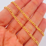 Cadena Figaro 7.2gr / 25 1/2 in / 2.6mm Oro Amarillo +1 18K &