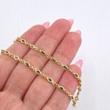 Cadena Burbujas Ovaladas 11.75gr / 19 3/4 in / 3mm Oro Amarillo Nac.Esp. 18K ©