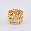 Anillo Pulso Convertible Escalera 9.05gr / T5 1/2 / Tres Oros +4 18K *