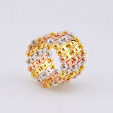 Anillo Pulso Convertible Escalera 9.05gr / T5 1/2 / Tres Oros +4 18K *
