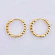 Candongas Carril Ojos Huecos 2.9gr / 1/2 in / Oro Amarillo 18K *