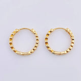 Candongas Carril Ojos Huecos 2.9gr / 1/2 in / Oro Amarillo 18K *
