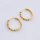 Candongas Carril Ojos Huecos 2.9gr / 1/2 in / Oro Amarillo 18K *