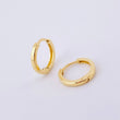 Candongas Carril Liso 0.95gr / 1/2 in / Oro Amarillo 18K *