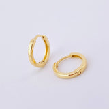 Candongas Carril Liso 0.95gr / 1/2 in / Oro Amarillo 18K *