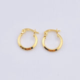 Candongas Clau 0.7gr / 1/2 in / Oro Amarillo 18K *