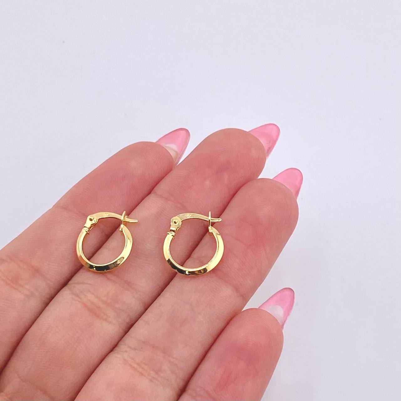 Candongas Clau 0.85 g / 3/4 in Oro Amarillo 18K