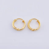 Candongas Carril 0.85gr / 1/2 in / Oro Amarillo 18K *