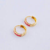 Candongas Carril 0.8gr / 1/2 in / Oro Amarillo 18K *