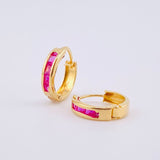 Candongas Carril 0.8gr / 1/2 in / Oro Amarillo 18K *