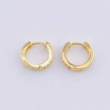 Candongas Doble Carril 2.05gr / 1/2 in / Oro Amarillo 18K *