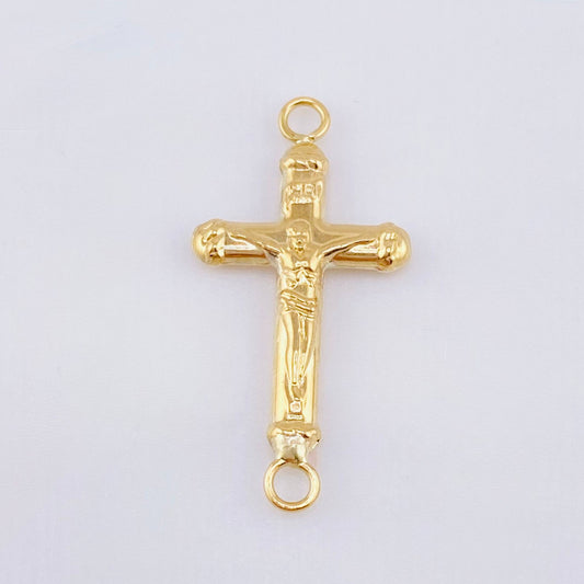 Herraje Cruz Cristo 0.6gr / 1 in / Oro Amarillo 18K *