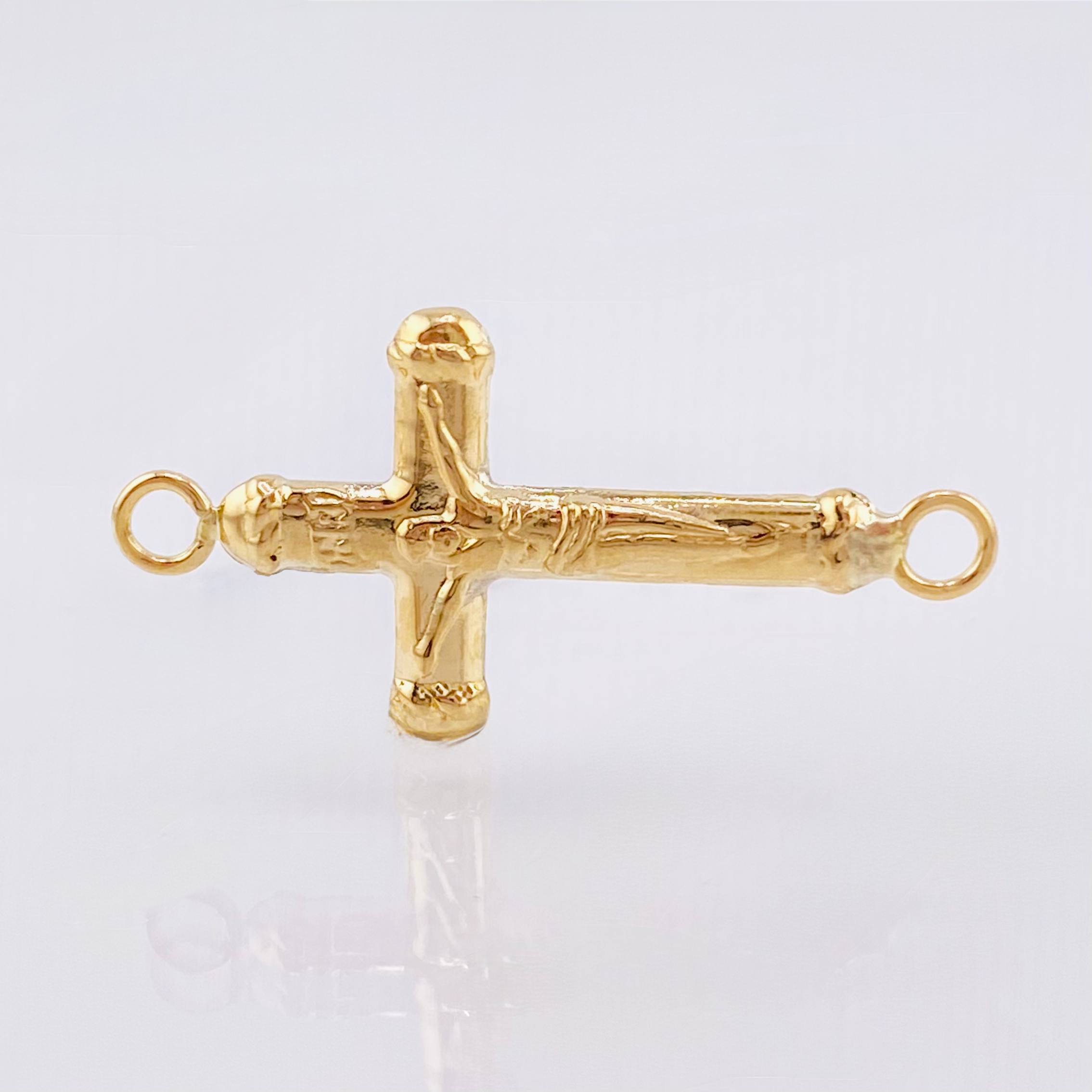 Herraje Cruz Cristo 0.6gr / 1 in / Oro Amarillo 18K