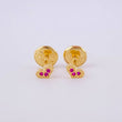 Stud Earrings Heart 0.45g / in / 1.3mm Yellow Gold 18K