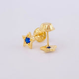 Stud Earrings Star 0.7g / in / 4.4mm Yellow Gold 18K