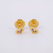 Stud Earrings Heart 0.5g / in / 2.7mm Yellow Gold 18K