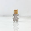 Dije Malla Oso TS 1.75gr / 1.8cm / Circones Blancos Dos Oros Amarillo Blanco ©