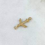 Charm Airplane 1.2gr / 1in / 18K Gold