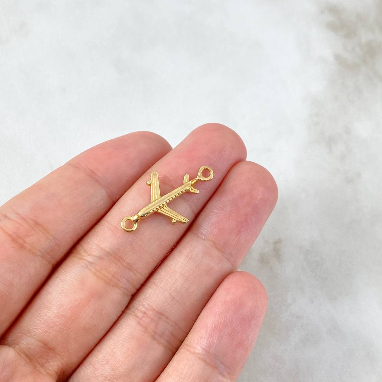 Charm Airplane 1.2gr / 1in / 18K Gold