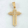 Pendant Latin Cross Overlapping 2.15gr / 1.3in / 18K Gold ©