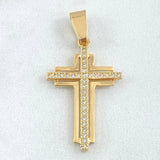Pendant Latin Cross Overlapping 2.15gr / 1.3in / 18K Gold ©