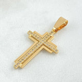 Pendant Latin Cross Overlapping 2.15gr / 1.3in / 18K Gold ©