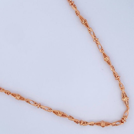 Cadena Dubai 28.2gr / 23 in / 4.5mm Oro Rosa 18K $