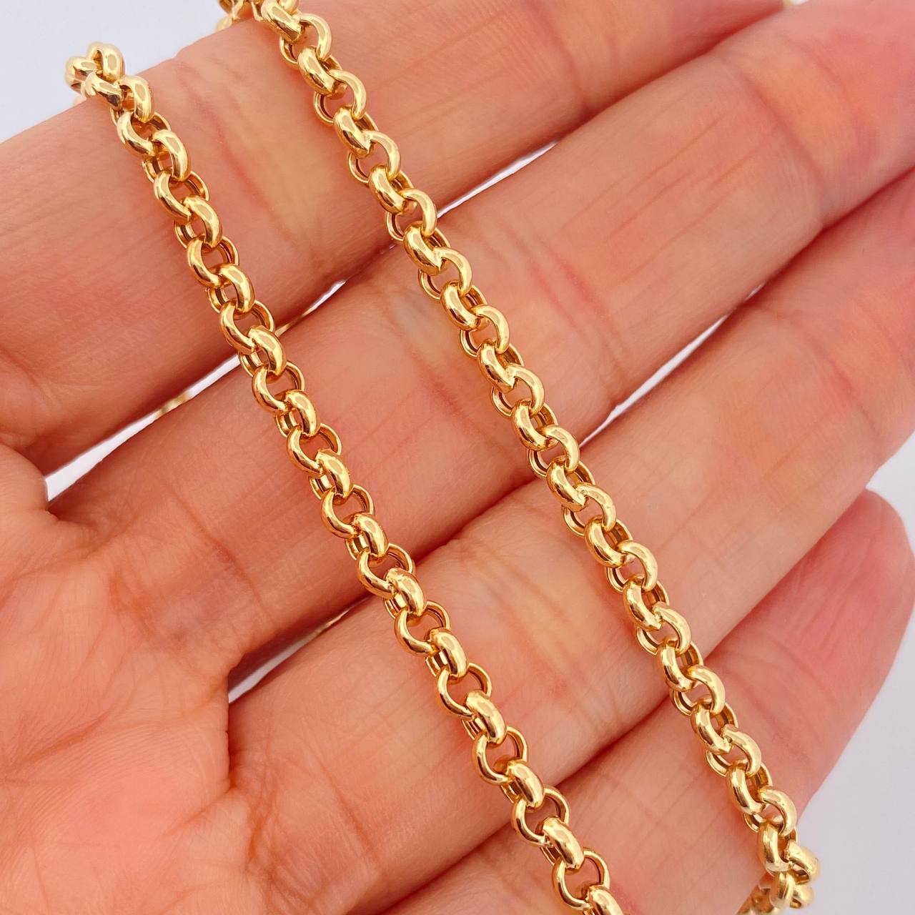 Cadena Roll-on 10.8gr / 23 3/4 in / 3.8mm Oro Amarillo +3 18K $