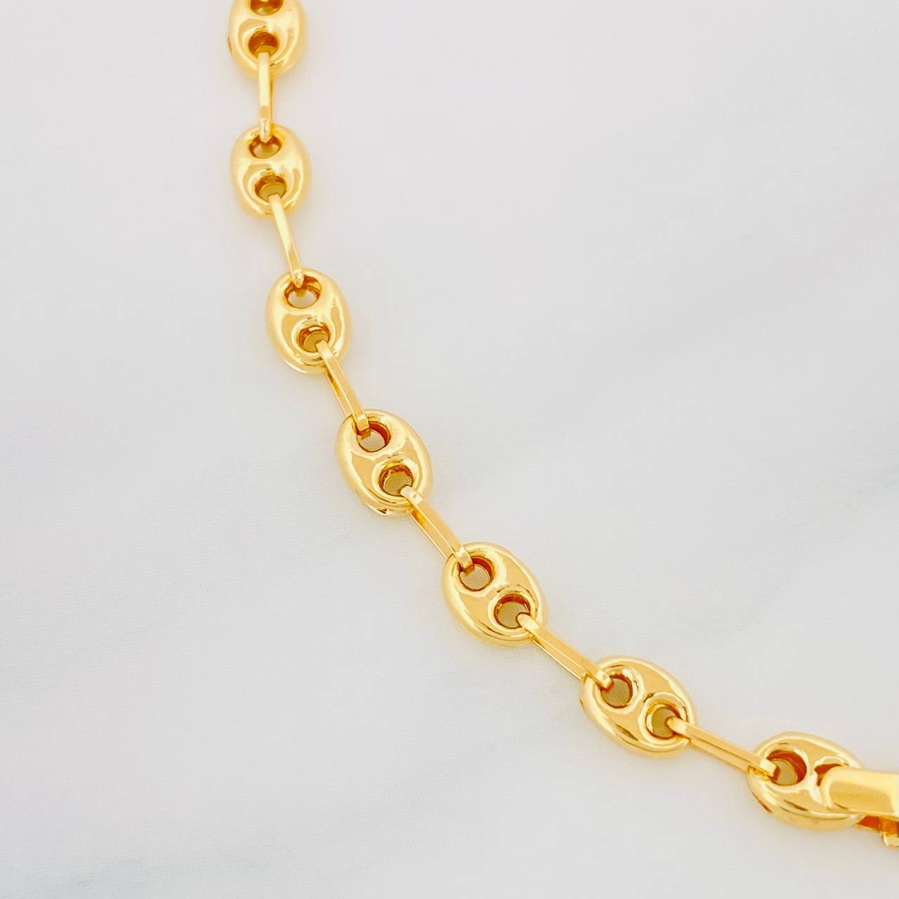 Bracelet Baby GC Rectangular Oval Plate 2g / 5 3/4 in / 3.63mm Yellow Gold 18K